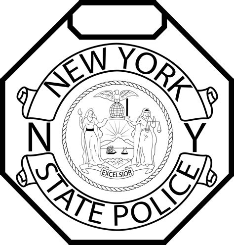 ArtStation - NEW YORK STATE POLICE badge VECTOR svg jpg png dxf eps file for laser engraving ...