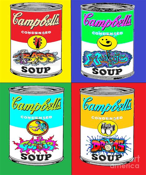 Pop Art Soup Cans Music Digital Art by Stephen Grace - Pixels