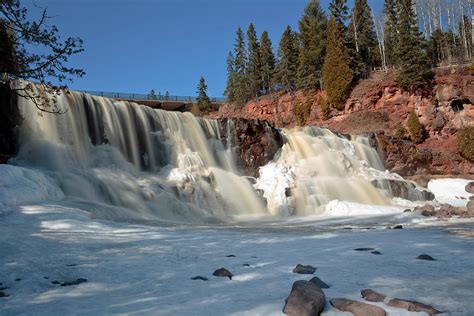 Winter at Gooseberry Falls Photograph by Susan Rissi Tregoning - Fine Art America