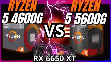 Ryzen 5 4600G vs Ryzen 5 5600G - RX 6650 XT - Testes em 10 Games - YouTube