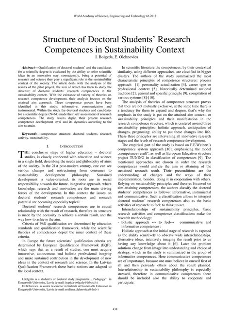 (PDF) Bolgzda, I., & Olehnovica, E. (2012). Structure of doctoral student’s research competences ...