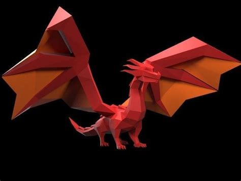 3D model Dragon low poly VR / AR / low-poly | CGTrader