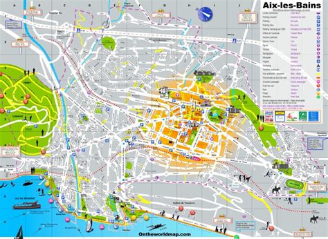 Aix-les-Bains Tourist Map - Ontheworldmap.com