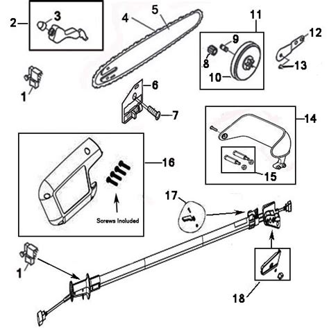 108526-01 Remington Pole saw part list and pole saw replacement parts