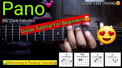 Pano - Zack Tabudlo (Super Easy Chords)😍 | Strumming & Plucking ...