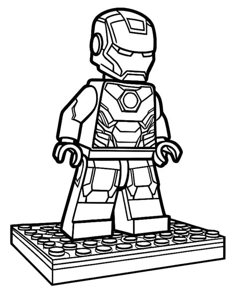 Lego Iron Man Standing coloring page - Download, Print or Color Online for Free