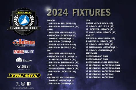 Ipswich Witches announce their 2024 fixture list! - Speedway Hub UK