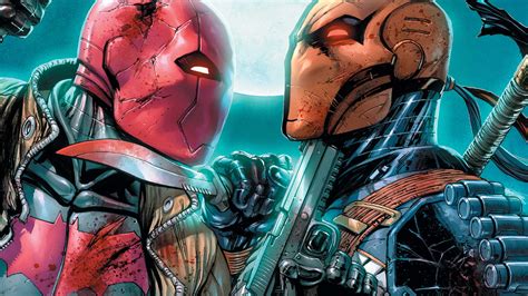 Red Hood vs Deathstroke: Epic Comic Showdown HD Wallpaper