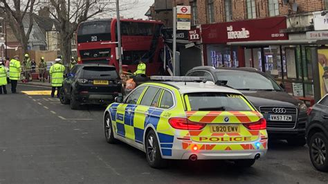 East London bus crash: Five people taken to hospital after double ...