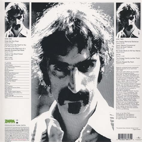 Frank Zappa Weasels Ripped My Flesh LP 180 Gram Vinyl Bernie Grundman ...