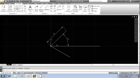 INCLINED LINE IN AUTOCAD - YouTube