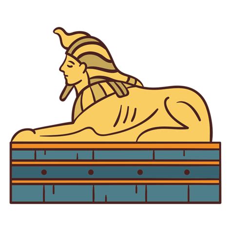 Egyptian symbol sphinx hand drawn - Transparent PNG & SVG vector file