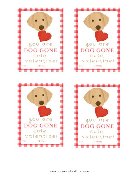 Free Valentine’s Printable: “You are Dog-Gone Cute, Valentine!” - Home and Hallow