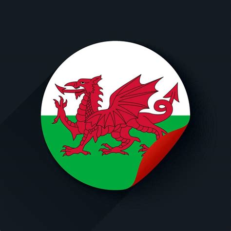 Wales Flag Sticker Vector Illustration 36745631 Vector Art at Vecteezy