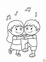 Dancing Coloring Pages sketch template