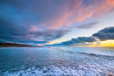 Marina Di Cecina Beach Coast in Maremma at Sunset, Tuscany, Ital Stock ...