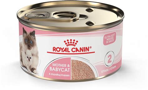 Royal Canin Mother & Babycat Ultra-Soft Mousse in Sauce Wet Cat Food for New Kittens and Nursing ...