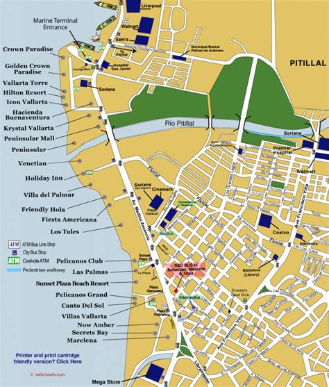 Large Detailed Map Of Puerto Vallarta Pertaining To Puerto Vallarta ...