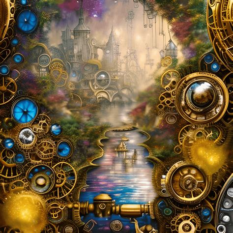 Gorgeous Steampunk City Scene · Creative Fabrica