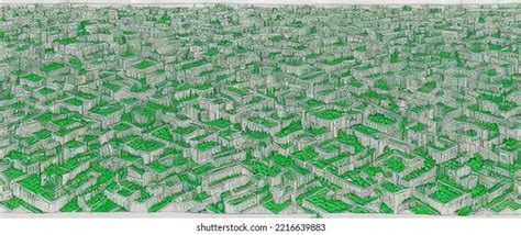 Drawing Great Background Green City Stock Illustration 2216639883 | Shutterstock