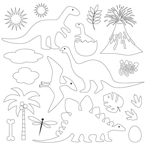 Dinosaur Digital Stamps Clipart 458519 Vector Art at Vecteezy