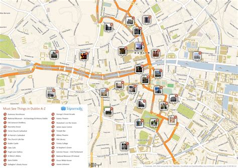 Large Dublin Maps For Free Download And Print | High-Resolution And - Dublin Tourist Map ...