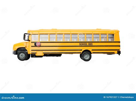 Yellow School Bus on White Background, Top View. Transport for Students Stock Image - Image of ...