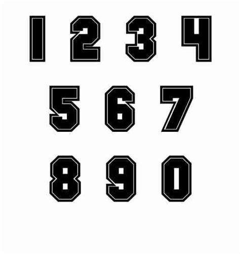 Football Jersey Number Font | Numbers font, Number fonts, Numbers