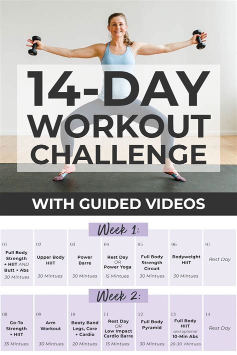 14-Day Workout Challenge + Full Body Workout Plan | Nourish Move Love