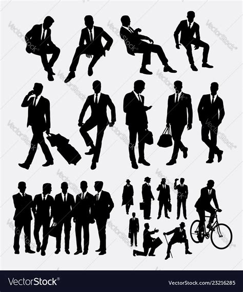 Businessman silhouette Royalty Free Vector Image