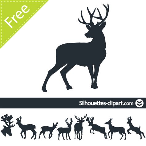 Free Reindeer Silhouette Vector, Download Free Reindeer Silhouette ...