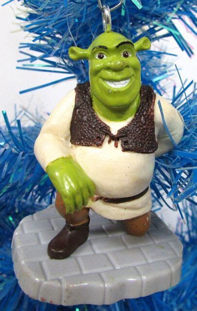 SHREK 6 Piece Christmas Tree Ogre Ornament Set - Unique Shatterproof Plastic | eBay