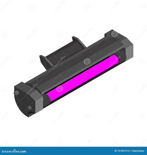 Printer Toner Cartridge Magenta Isolated. Ink Laser Jet Printer Stock ...