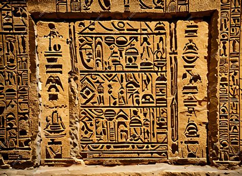 Premium AI Image | Old Egypt Hieroglyphs