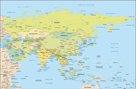 A Map Of Asia With Countries - Uf Spring 2024 CalendarUf Spring 2024 Calendar