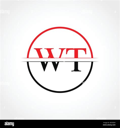 Initial WT Letter Linked Logo. Creative Letter WT Logo Design Vector ...