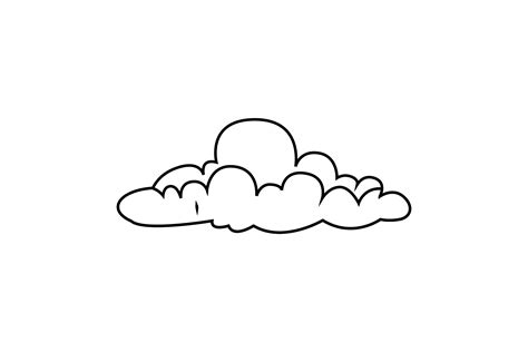 Cloud Sky Outline Icon By Printables Plazza | TheHungryJPEG