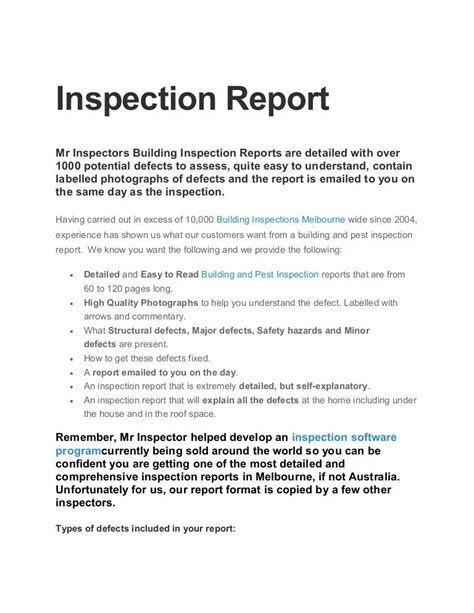 Building Inspection Report