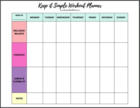 A Simple Workout Template That Will Make You Excited to Exercise | Workout template, Workout ...