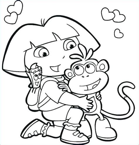 Dora Coloring Pages PDF Ideas - Coloringfolder.com | Cartoon coloring pages, Monkey coloring ...