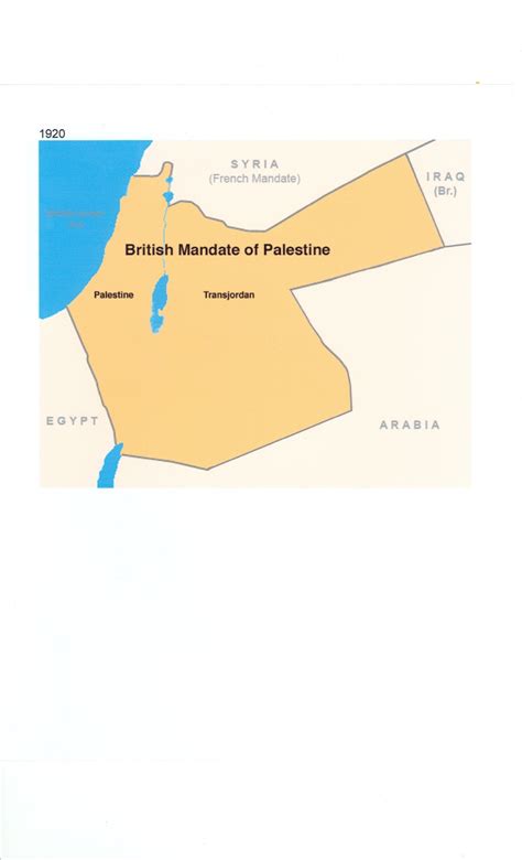 July 1st 1920, Map- British Mandate of Palestine : Center for Online Judaic Studies