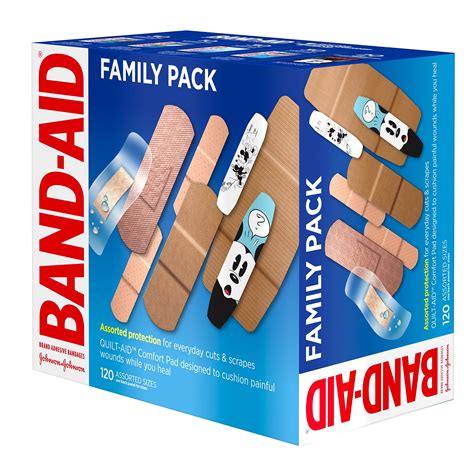 Adhesive Bandage Family Variety Pack for First Aid and Wound Care ...