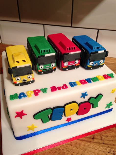 Tayo the little bus cake | Ulang tahun, Kue, Makanan