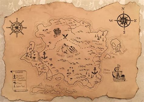 DIY: How to Draw a Treasure Map in 2 Steps | Treasure map drawing, Pirate maps, Treasure maps ...