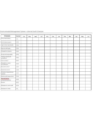 11+ Audit Schedule Templates in PDF | Word | Google Docs | Pages