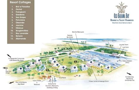 Old Bahama Bay Resort map - Travel resort maps