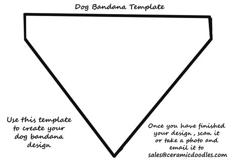 Template Printable Dog Bandana Pattern