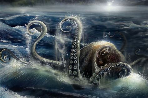 Pin by GnarledBirch on Krakens and Ships | Octopus, Sea creatures, Sea ...