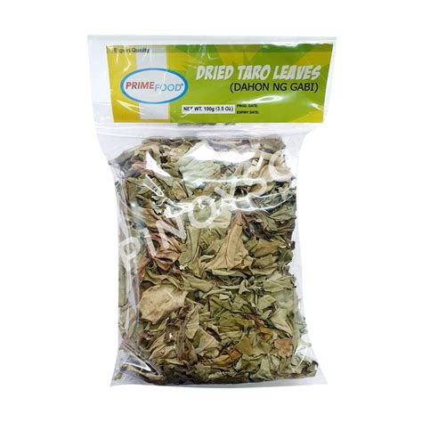 PrimeFood Dried Taro Leaves (Laing), 100g