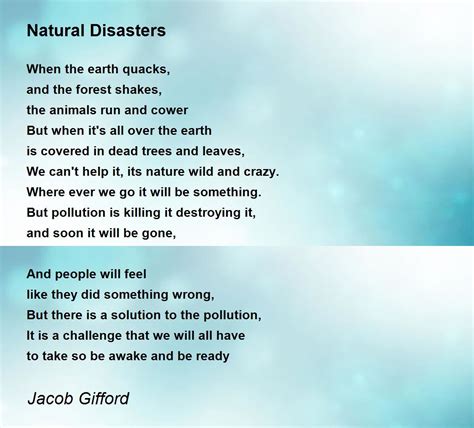 Natural Disasters Poem - Images All Disaster Msimages.Org